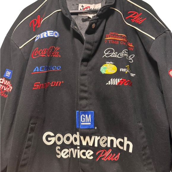 Vintage 1988 JEFF HAMILTON NASCAR Jacket Mens Size XL Black Dale Earnhardt #3 - Picture 3 of 12
